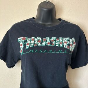 Thrasher Tee with Rose Graphic